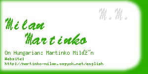 milan martinko business card